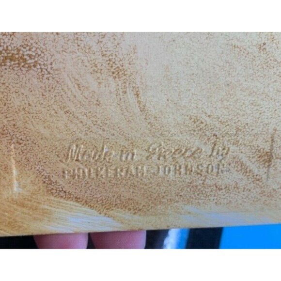 Vintage, Early, H&R Johnson, Greece, Philkeram Johnson 6" Tile Blue Red Tulips - Picture 6 of 7